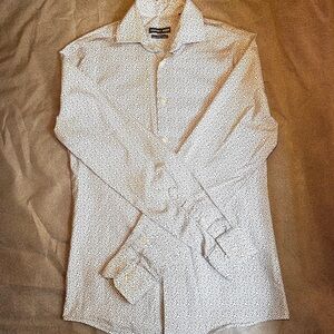 Geoffrey Beene White Dress Shirt Classic Formal Style